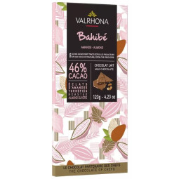 Valrhona Milk Chocolate Bahibe 46% With Almonds (120g)