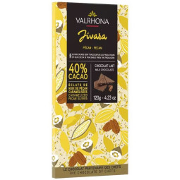 Valrhona Jivara Pecan Milk Chocolate Bar - 40% Cocoa (120g)