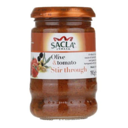 Sacla' Olive & Tomato Pasta Sauce (190g) - Grocery - SACLA