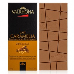Milk Chocolate Bar Caramelia 36% with Crunchy Pearls (85g)