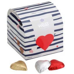 Weiss Heart Pochon Chocolate Box (200g)