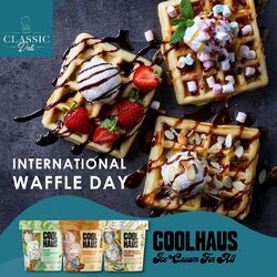 Waffle with ice cream, they are the best partner in crime. A good waffle goes perfect with a kinder ice cream from Coolhaus, it's lactose-free, cholesterol-free, animal-free AND guilt-free! Get ready for the International Waffle Day!

Grab 15% off on Coolhaus ice cream today till 26 March 2023.

#classicdelisg #classicdeli #coolhaus #coolhausicecream #internationalwaffleday #waffle #animalfreeicecream #icecream #lactosefree #kindericecream