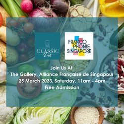 Attention to all food lovers! Francophon-Eat is back - a food market with exciting food products from different countries - will be held at Alliance Francaise this year. 

Visit us at the France table to discover exciting French🇫🇷food - cheese, juices, chocolate, caviar, sweet treats…Join us to taste and bring home your favorite pick. Mark your calendar for Saturday, 25 March, 11 am - 4 pm.

#classicdelisg #classicdeli #francophoneatsg #foodmarket #caviar #monscheese #coldcuts #chambost #sweettreats #lavacake #fondant #easteregg #easterchocolate #jam #tartlets #bonnemaman #weiss #chambost #sturia #lefruit #maisonprolainat #mademoiselle #french #france #lemondecrepes
